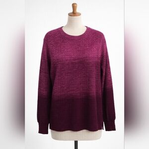 Gloria Vanderbilt Rich Purple Crew Neck Sweater
